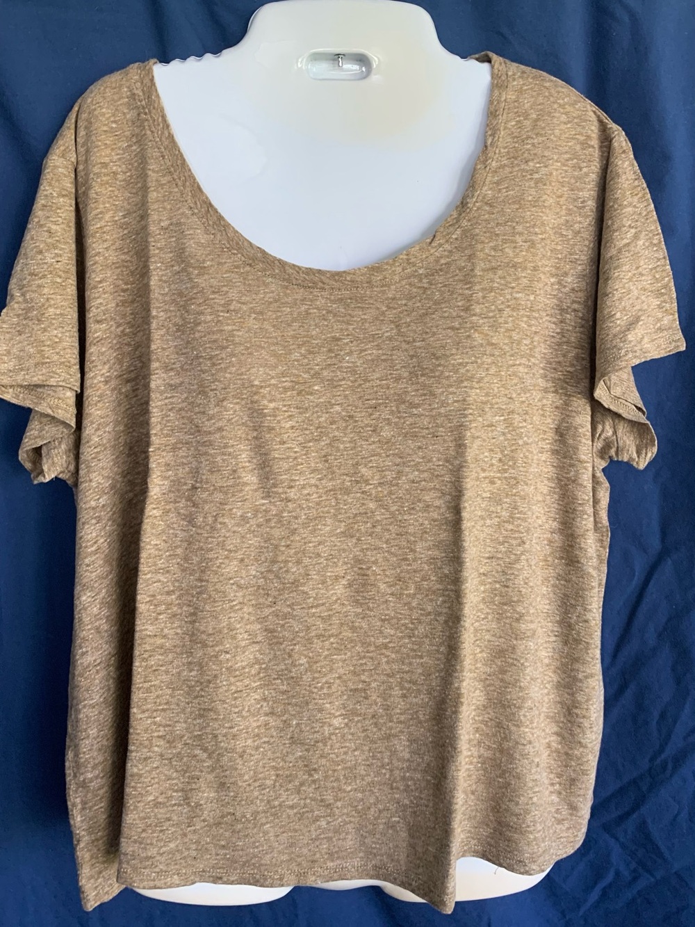 Pure Jill size XL Everyday Scoop Neck Short Sleeve Tee - Heather Tan